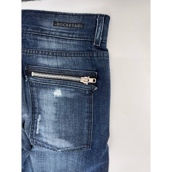 ROCK STAR Men's Sushi Distressed Button Fly Cotton Blend Jeans Size 34” X 33” - Picture 7 of 10